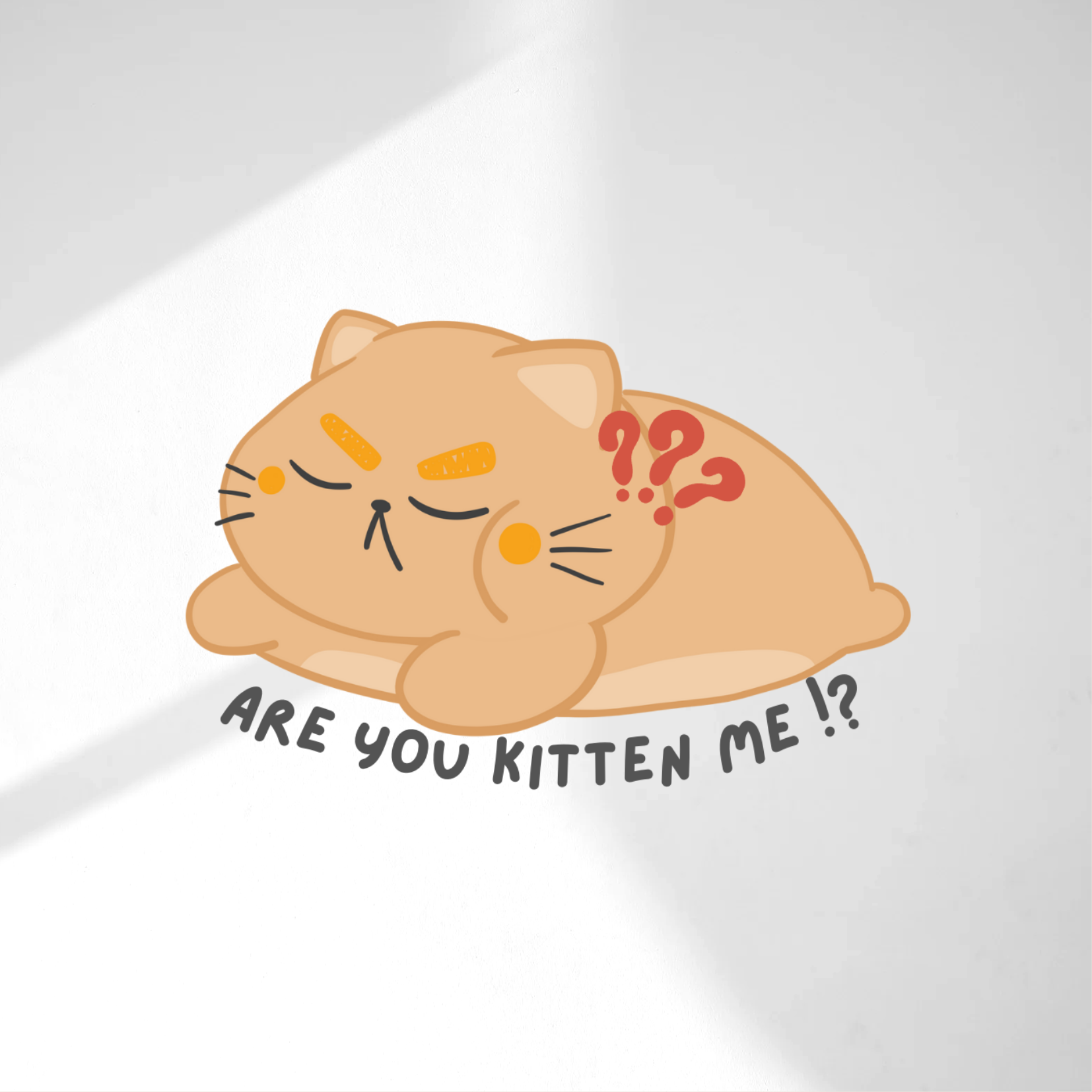 Angry Cat Die Cut Sticker