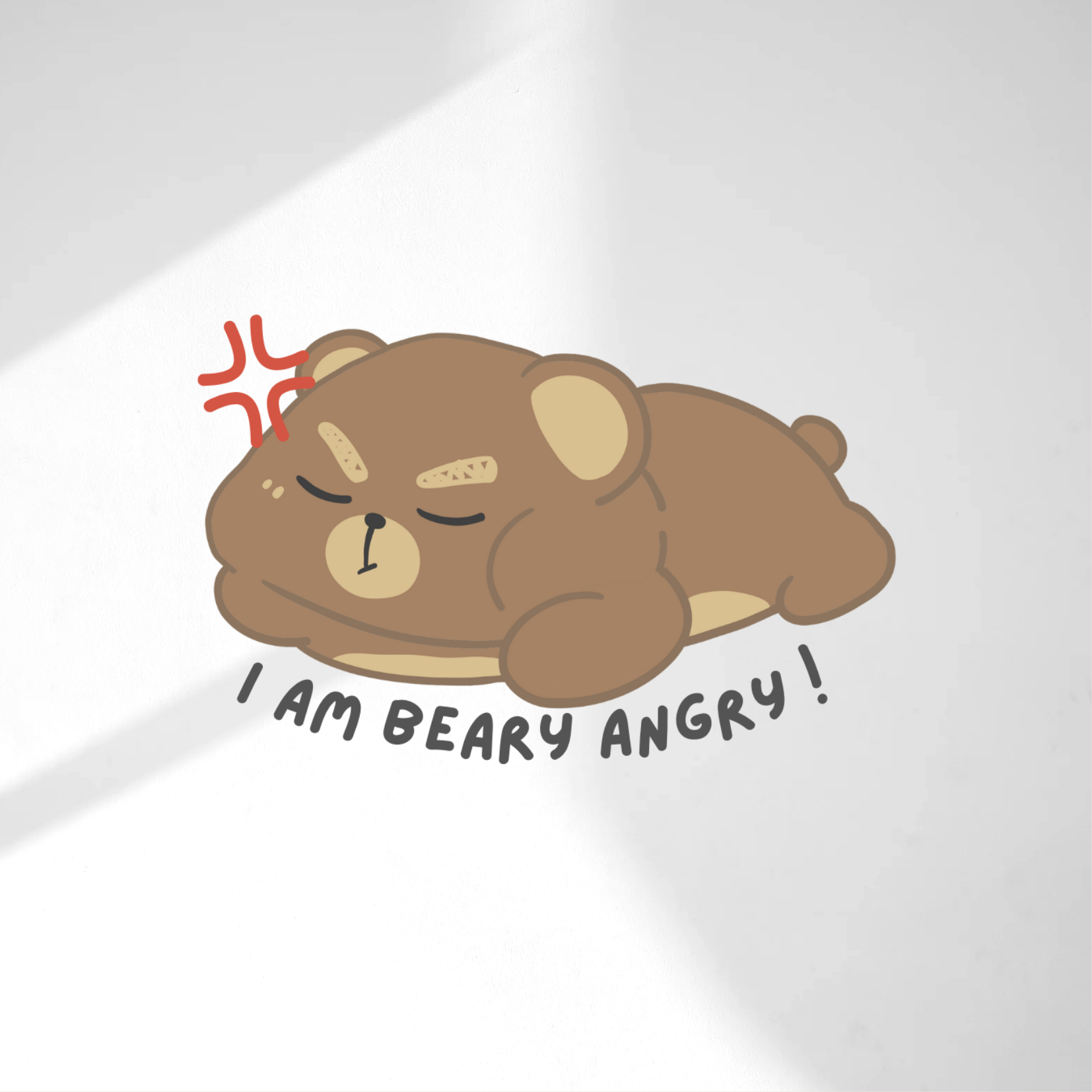 Angry Bear Die Cut Sticker