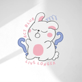Act Blur Live Longer Bunny Die Cut Sticker