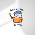 Follow Your Light Die Cut Sticker