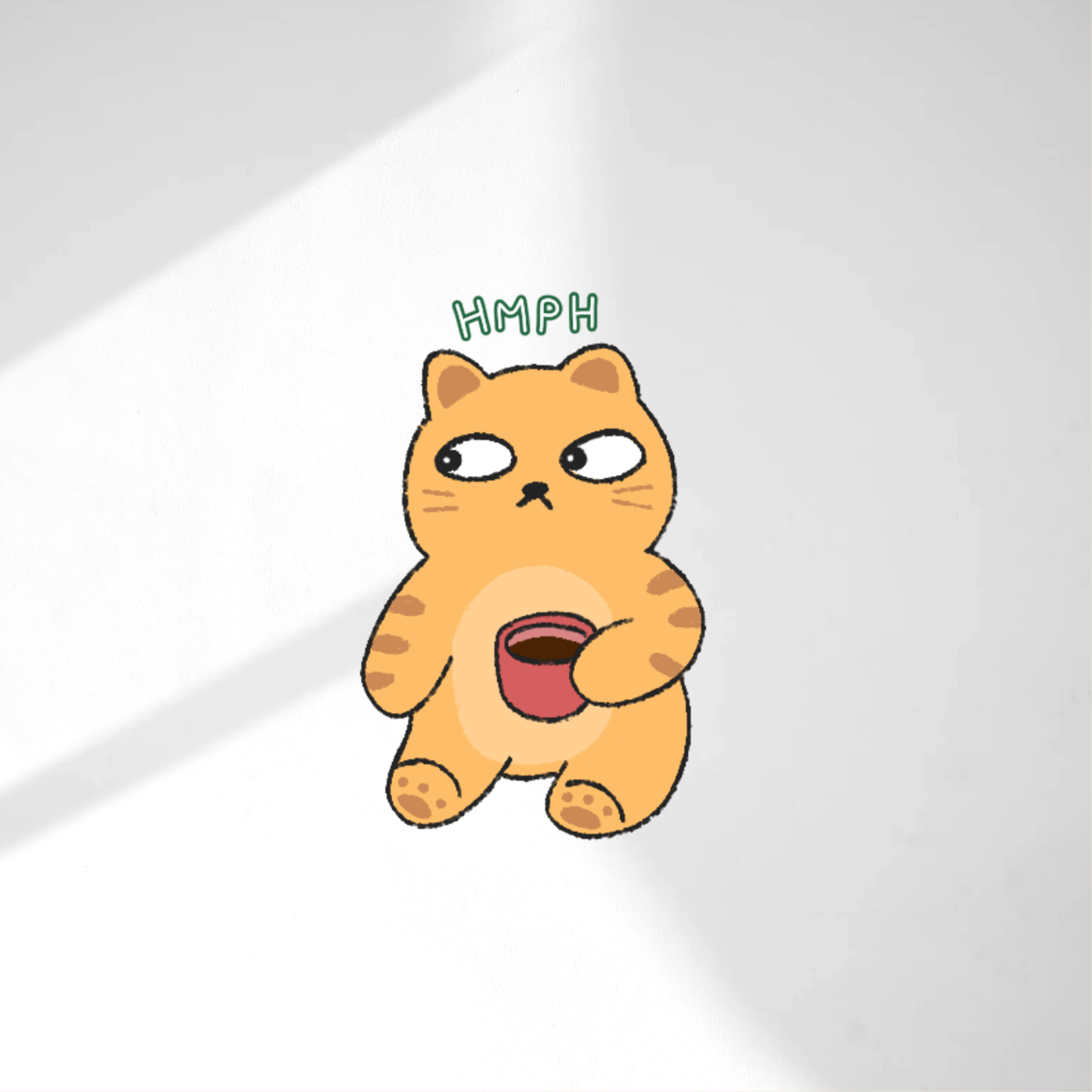 HMPH Cat Die Cut Sticker