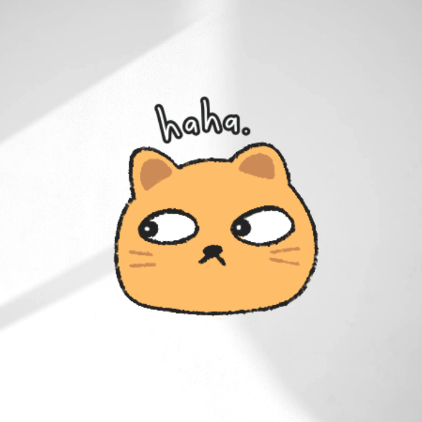HA HA...cat die cut sticker