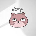 Okay...Cat Die Cut Sticker