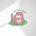 Peaceful Cat Die Cut Sticker