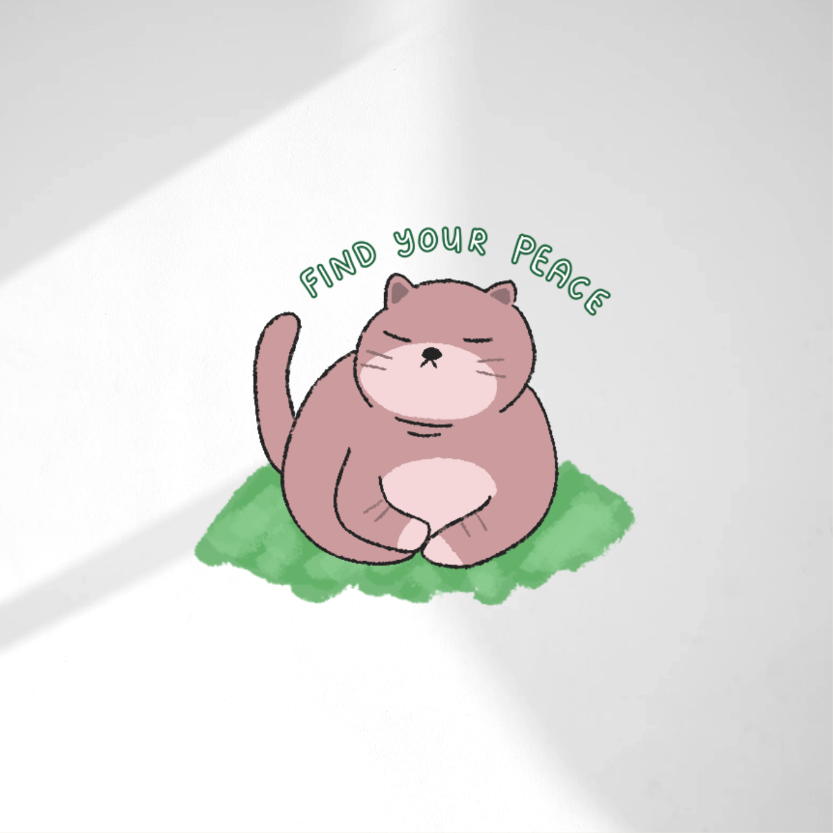 Peaceful Cat Die Cut Sticker