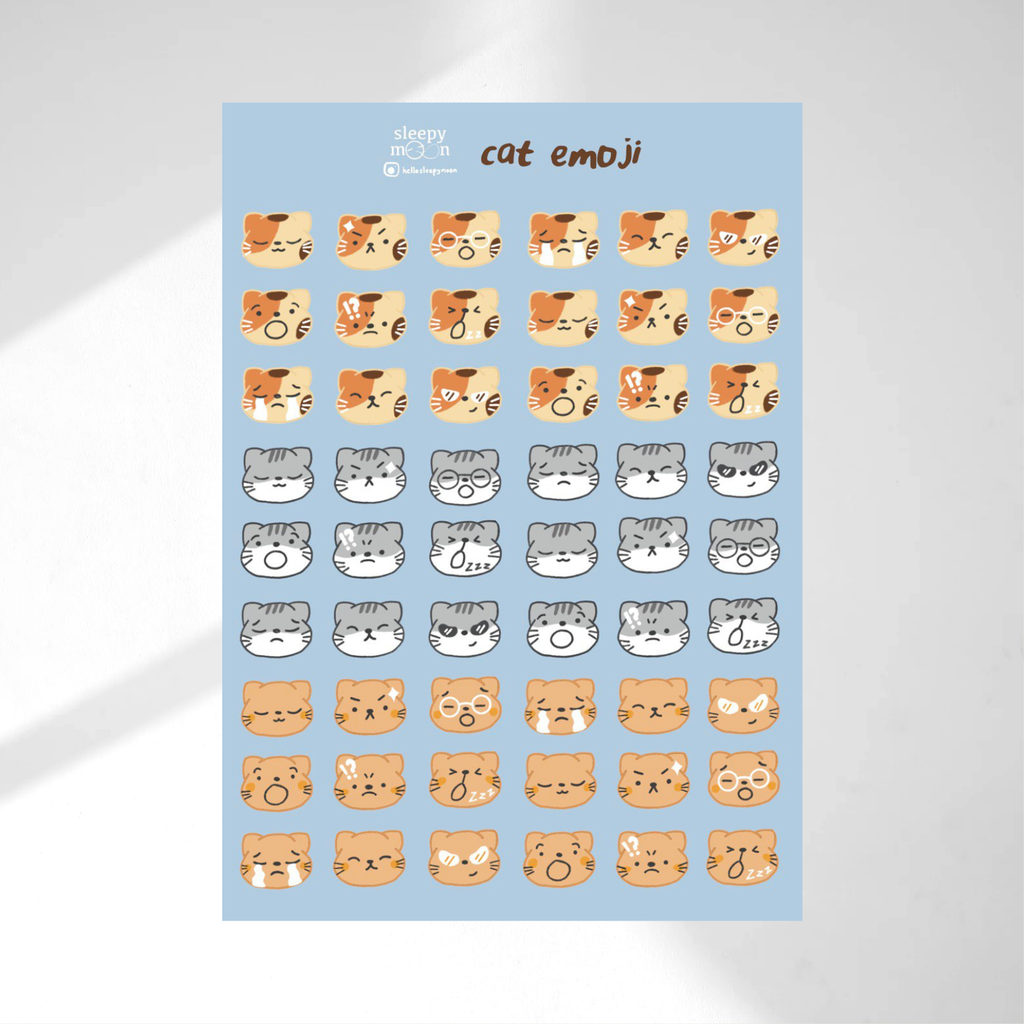 Cat Emoji Sticker Sheet