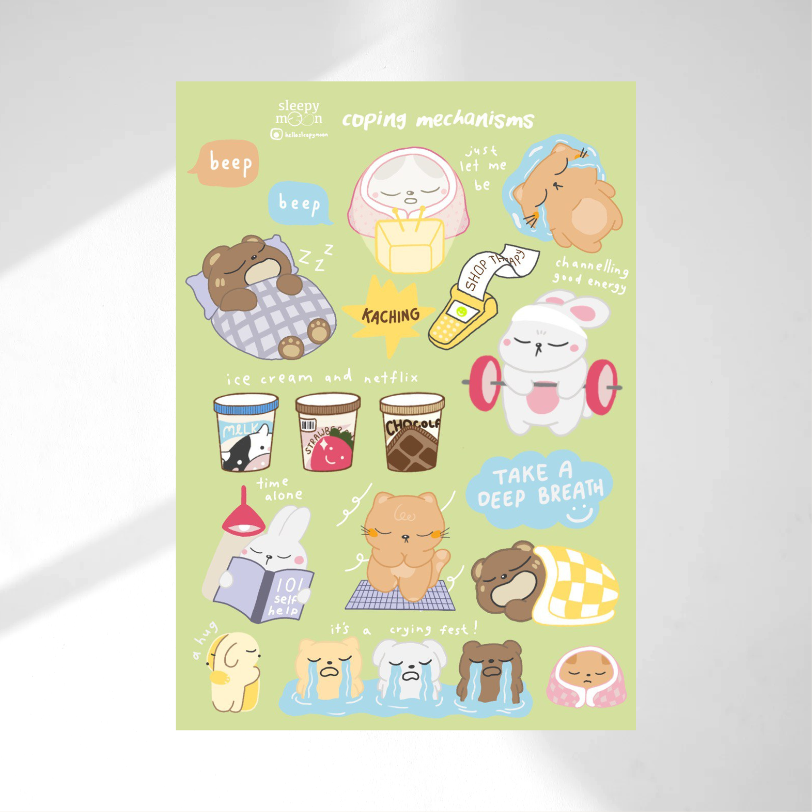 Coping Mechanism Sticker Sheet