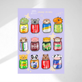 Punny Drinks Sticker Sheet