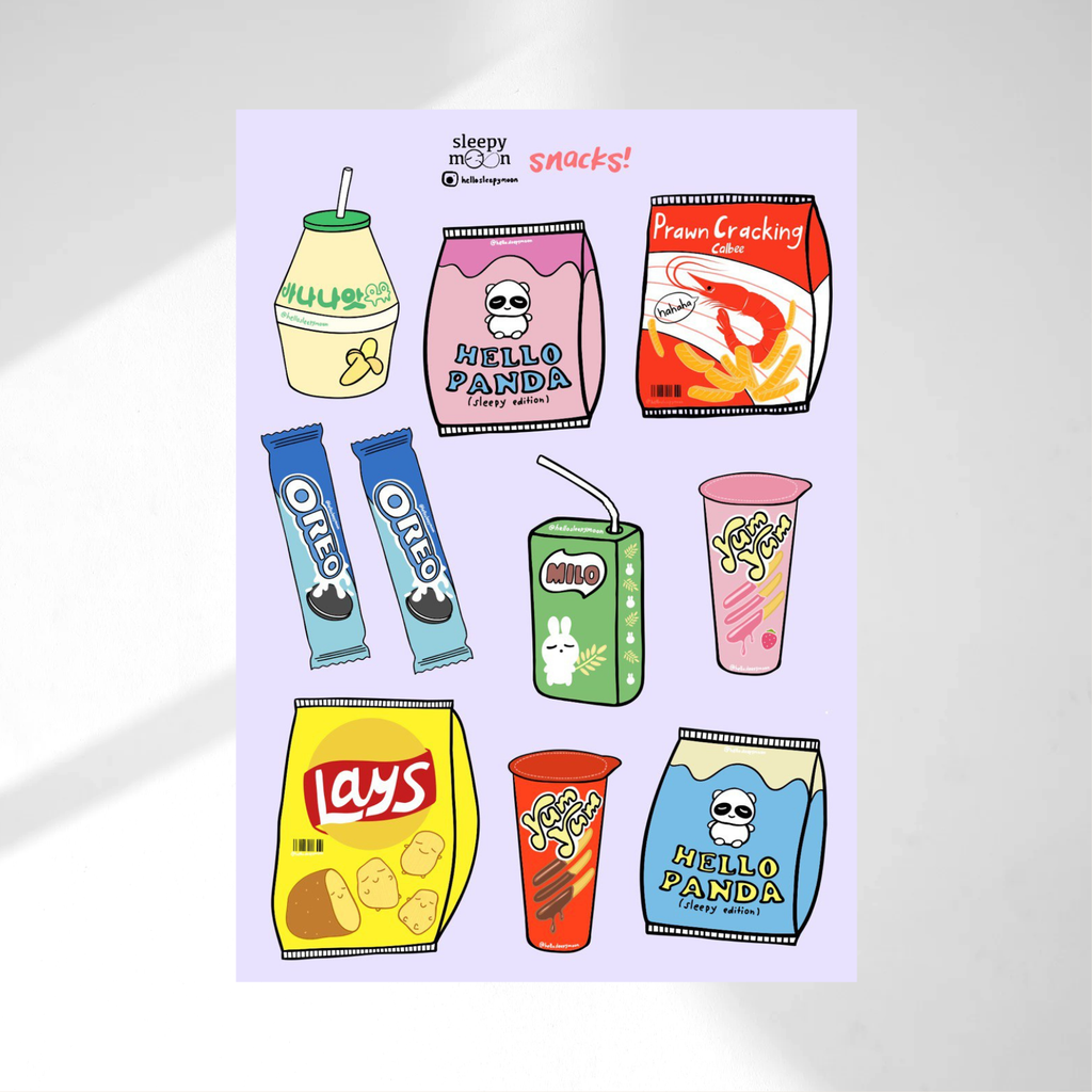 Snacks Sticker Sheet