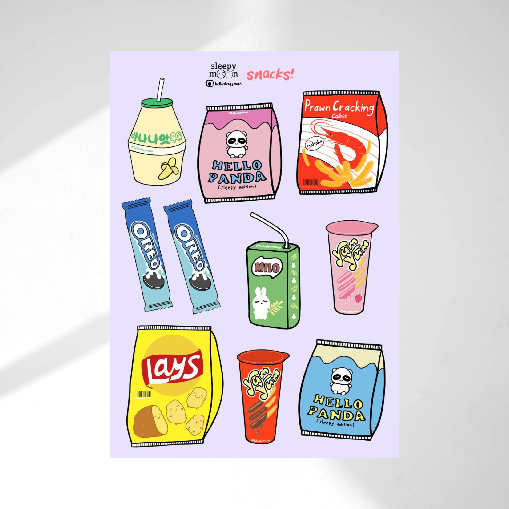 Snacks Sticker Sheet